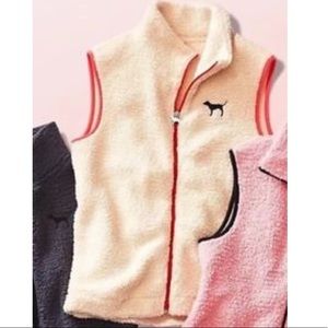 Victoria Secret PINK Cream Sherpa Vest
